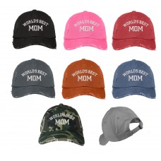 WORLD&apos;S BEST MOM Dad Hat Distressed Mother Baseball Cap Many Colors Available  eb-89732392